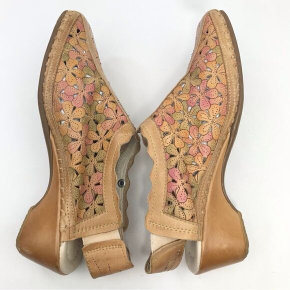 Pikolinos ROMANA Floral Leather Slingback Mules - Picture 4 of 11